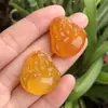 Pendente de Buda de Ágata Branca Natural Atacado, Pingente de Buda da Felicidade de Calcedônia Amarela Cristal de Gelo, Pingente de Buda Maitreya Multicolorido para Mulheres