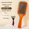 Pente Massageador com Almofada de Ar para Mulheres Uso Doméstico Alisamento Capilar Penteador de Meridianos do Couro Cabeludo Pente com Air Bag Pente de Madeira Anti-Estático