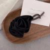 Pinza retorcida de flor de rosa francesa romántica para mujer, pinza de agarre de una palabra de alta gama, pinza para el pelo, pinza para la parte posterior de la cabeza, accesorio para el cabello
