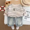 Otoño 2025 Nuevo Estilo Inspirado en Chanel Color Sólido Patrón Digital Cuello Redondo Moderno Mezclilla Conjunto de Dos Piezas Directo del Fabricante