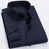 Camisa social masculina estilo coreano de valor, manga longa e curta, preto e branco, não amassa, espessa, não transparente, customizável JK, camisa universitária