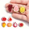 Brinquedos de Frutas e Comida 3D Coloridos DIY Criativos Feitos à Mão Acessórios para Presilha de Cabelo com Cola de Creme Peças de Resina Venda por Atacado