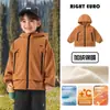 Chaqueta impermeable de invierno para niños Youou, top para bebé con forro polar, ropa de invierno engrosada para niños, ropa de invierno para niños