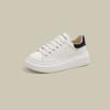 Zapatos Blancos de Suela Gruesa con Bloques de Color para Mujer 2024 Nuevos Tenis Casuales con Plataforma de Punta Redonda Retro Cómodos y Versátiles