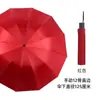 Paraguas Plegable Grande de 12 Varillas para Mujer de Uso Dual Soleado y Lluvioso Paraguas de Sol para Negocios Caucho Negro Protección Solar Anti-UV Parasol