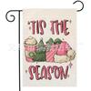 Bandera de Jardín Navideña Nueva Transfronteriza Serie de Papá Noel Decoración Exterior para Patio Bandera de Jardín de Lino Doble Cara