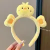 Faixa de Cabelo de Pelúcia Desenho Animado para Mulheres 20256 Nova Outono e Inverno Faixa Fofa para Lavar o Rosto, Presilha de Cabelo Antiderrapante e Segura