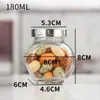 Potes de Vidro Selados para Armazenamento de Alimentos Atacado Garrafas Tambor Planas Grau Alimentício Potes de Vidro Transparente para Armazenamento de Grãos Chá Doces em Estoque
