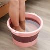 Cubo Plegable Redondo de Plástico para Pies de Casa, Tina para Lavar Pies con Masaje, No Ocupa Espacio, Cubeta para Baño de Pies con Calentador