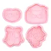 Molde para Galletas 3D Serie Día de San Valentín Realista Cortador de Estampado para Galletas DIY con Diseño de Prensa Tridimensional
