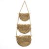 Bolsa de Red de Frutas de Tres Capas Transfronteriza, Bolsa de Almacenamiento Desmontable para Colgar en la Pared, Cesta Colgante Bohemia Decorativa Tejida para Frutas y Verduras