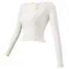 Roupas de yoga de alta qualidade transfronteiriças top feminino para Pilates justo modelador blusa esportiva de manga comprida Novo