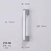 Manija de Puerta de Armario de Aleación de Aluminio Plateado Transfronteriza Manija Sólida de Muebles de Gabinete Estilo Francés Minimalista Moderno de un Solo Agujero
