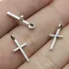 17x 8mm 0,3g acessórios de joias vintage atacado popular europeu e americano pequena cruz mini pingente de cruz