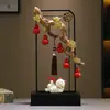 Wufu Linmen Gourd Gato de la Suerte Decoración China de Alta Gama Sala de Estar Oficina Trasladado a Decoración Abierta Fuente de Fábrica