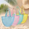Bolsa de Rede para Armazenamento de Brinquedos de Praia Amazon Bolsa para Armazenamento de Conchas Bolsa de Praia Portátil Bolsa de Mão para Viagem na Praia