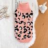 Suéter Tricotado Estampa de Leopardo para Cães Teddy Bichon Pomeranian Schnauzer Poodle Cães de Pequeno Porte Roupas para Animais de Estimação Cão Gato