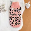 Suéter Tricotado Estampa de Leopardo para Cães Teddy Bichon Pomeranian Schnauzer Poodle Cães de Pequeno Porte Roupas para Animais de Estimação Cão Gato