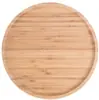 Plato Redondo de Bambú de 2 Piezas Tabla de Queso de Madera de 12 Pulgadas Posavasos para Café Té Plato para Frutas Plato para Cena de Fiesta