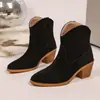 2026 Nuevas Botas Martin de Mezclilla Retro para Otoño/Invierno de Exportación con Punta, Estilo Occidental Británico que Aumenta la Altura para Mujer