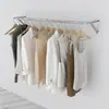 Varal de Roupa Fixado na Parede Lateral Varal de Roupa de Parede Varal de Roupa Interno Simples Suporte de Aço Inoxidável Cabideiro