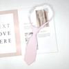 Corbata pequeña de color rosa claro, blanco y amarillo claro ultra corta para niños, hombres y mujeres, de bolsillo, para estudiantes de preescolar y primaria pueden