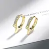 Brincos de Prata S925 Selecionados Cuidadosamente de Fronteira, Luxo Acessível para Mulheres, Banhados a Ouro com Revestimento de Diamante, Versáteis, High-End, Populares, Simples