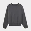 Suéter de Punto ACME Morado Simple Cuello Redondo para Mujer 2026 Otoño Ajuste Relajado Manga Raglán Suéter Holgado 12038