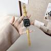 Para Apple Watch Gen 678910 Correa de Cuero de Cocodrilo Brillante con Hebilla D S10 Pulsera 14mm