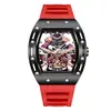 Nuevo Guerrero Negro Comercio Exterior Transfronterizo Luminoso Impermeable Hueco Reloj de Cuarzo Forma de Barril Reloj para Hombre Reloj de Marca