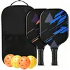Pickleball pickleball bola pala de fibra de carbono pala de fibra de vidrio madera juego de palas pickleball profesional prueba de logotipo