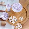 Molde de Fondant de Copo de Nieve Molde Navideño de Primavera Molde Cortador de Galletas Pastel DIY Herramientas para Hornear en Casa Paquete de 3
