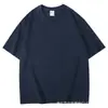 Camiseta de Manga Corta 100% Algodón 300g Peso Pesado para Hombre Top Grueso Verano Holgado Versátil Agradable a la Piel Cómodo Manga Corta Venta al por Mayor