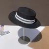 2026 Nuevo Sombrero de Paja con Encaje para Mujer Verano Protección Solar Sombrero para Salir Sombrero de Sol Playa Costa Sombrero de Sol Copa Plana Pequeño Fedora