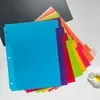 Página Separadora de Papel con Etiqueta para Separadores de Hojas Sueltas A4, Marcador de Página Colorido, Clasificación de Tres Agujeros