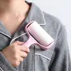 Rodillo Quitapelusas Rollo de Papel Pegajoso - Desprendible, Adhesivo Fuerte, Removedor de Polvo y Cabello, Atrapador de Pelo de Gato, Rollo de Repuesto