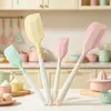 Espátula de Silicone Ferramenta para Misturar Creme de Confeitaria Raspador Integrado Resistente a Altas Temperaturas Espátula de Cozinha de Grau Alimentício Espátula de Silicone
