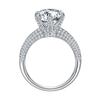 Anillo de Plata de Ley Chapado en Platino Pt950 para Mujer, Anillo de Diamante Simuladode Alto Carbono Simulado, Anillo de Lujo Jiangshan de Pared Media Color D para Mujer