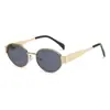 Gafas de Sol Ovaladas Cuidadosamente Seleccionadas para Mujer, Gafas de Sol Metálicas Estilo Calle, Gafas de Sol Retro para Sesión de Fotos de Influencer Transfronterizo, Mismo Estilo que el Influencer