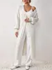 Vestido Cardigan de Tricô Amazon Fashion para Mulheres, Vestido Suéter Longo de Cor Sólida com Decote V Slim Fit, Novo Estilo Transfronteiriço de Outono e Inverno