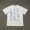 Camiseta Hip-Hop Casual com Estampa Europeia e Americana de Manga Curta High Street Letra Manga Meia-Manga Top Tendência