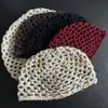 Nova Touca de Malha Fina para Todas as Estações, Chapéu Curto Feito à Mão para Homens e Mulheres, Chapéu de Crochê Respirável com Recortes