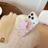Soporte magnético de estrella de lunares color caramelo adecuado para funda de teléfono Apple 17pm, iPhone 18 estilo coreano 15 funda suave 16
