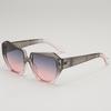Gafas de sol de mujer transfronterizas europeas y americanas para uñas de arroz, diseño de color en contraste de nicho, gafas de sol de montura gruesa, gafas de sol anti-ultravioleta UV400