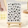 Calcomanías de mariposa rosa japonesa con pegamento estilo oscuro exquisitas mariposa pegatinas de uñas calcomanías de uñas
