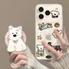 Funda magnética de cachorro adecuada para iPhone 17 Pro Max, funda de teléfono con soporte para iPhone 16, linda para iPhone 15, nueva para iPhone 14 en otoño e invierno