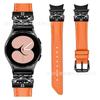 Adecuado para Samsung Watch6/7 Correa de Cuero con Textura Diagonal de Cola de Mariposa Sin Costuras Watch5 Correa de Reloj Inteligente