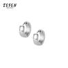Pendientes de acero inoxidable con forma de círculo para hombre, modernos y llamativos, con hebilla distintiva, de estilo europeo y americano