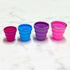 Taza plegable de silicona para enjuague bucal portátil para exteriores de 100 ml, retráctil, resistente a caídas, de grado alimenticio, con impresión de regalo, taza plegable para beber