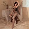Sexy sexy ribete de encaje tirantes puro deseo delgado hueco hilo de lazo jacquard body calcetines de malla ajustados
